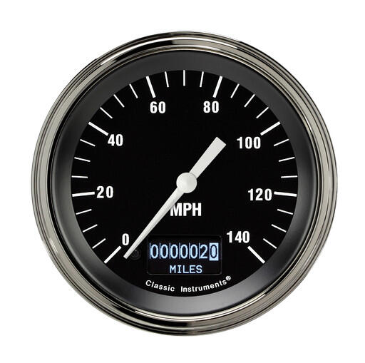 Hotrod serie hastighetsmätare levereras i Km/h
