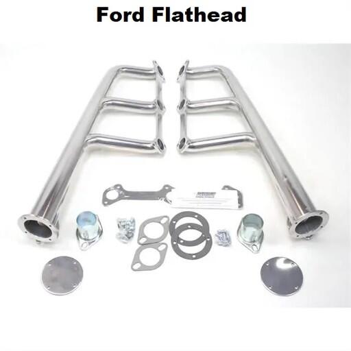 Lakester headers V8 Ford Flathead