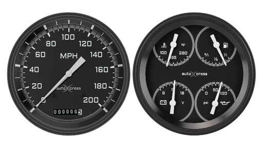 Auto Cross Grå 4 5/8" Hastighetsmätare & Quad