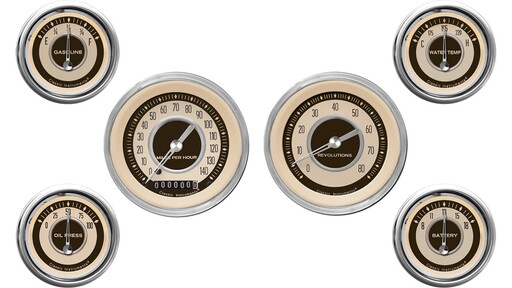 Nostalgia VT 3 3/8" Speedo Varvräknare 2 1/8" 4 mätare