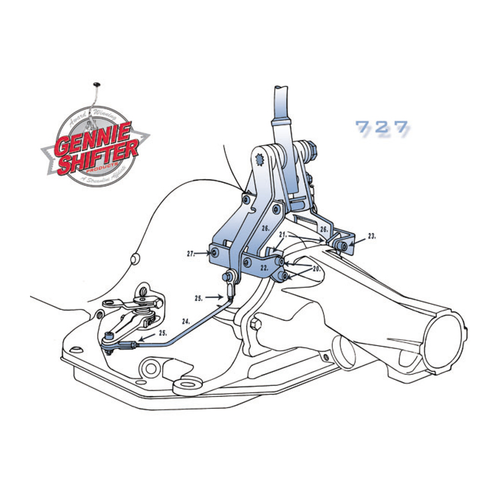 Gennie shifter braket mopar 727