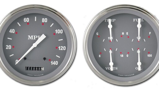 Silver Gray Series 4 5/8" Speedo & Quad