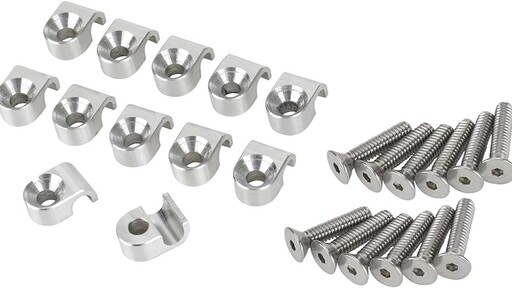 Bromsrörshållare aluminium set 12 st