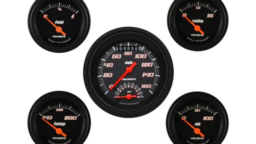 Velocity Black 3 3/8" Ultimate Speedo 2 1/8" ShortSweep