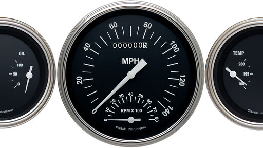 Hot Rod Series 4 5/8"Speedtachular Speedo/Tachometer &2