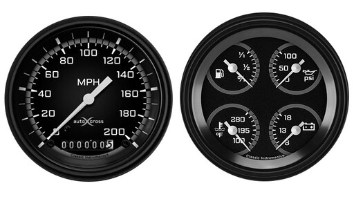 Auto Cross Grå 3 3/8" Hastighetsmätare & Quad