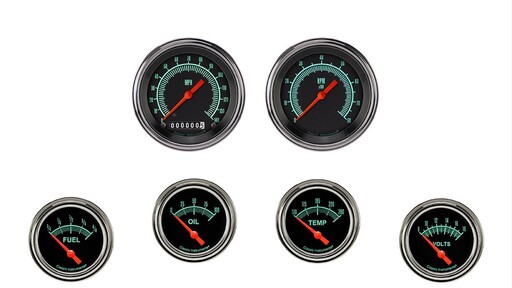G-Stock 3 3/8" Speedo Varvräknare, 2 5/8" Short-sweep