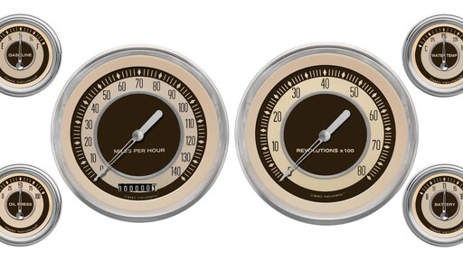 Nostalgia VT 3 3/8" Speedo Varvräknare 2 1/8" 4 mätare