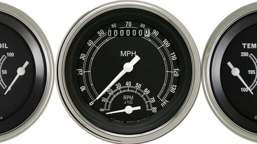Traditional 3 3/8" Ultimate Speedometer & 2 Duals